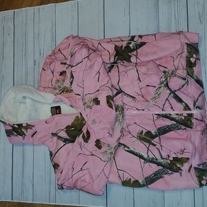 Schmidt Workwear 3xl pink fleece camo zip up hoodie